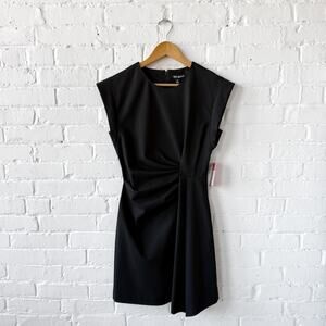 Steve Madden Jax Structured Cinch Waist LBD Black Mini Dress - Size 0